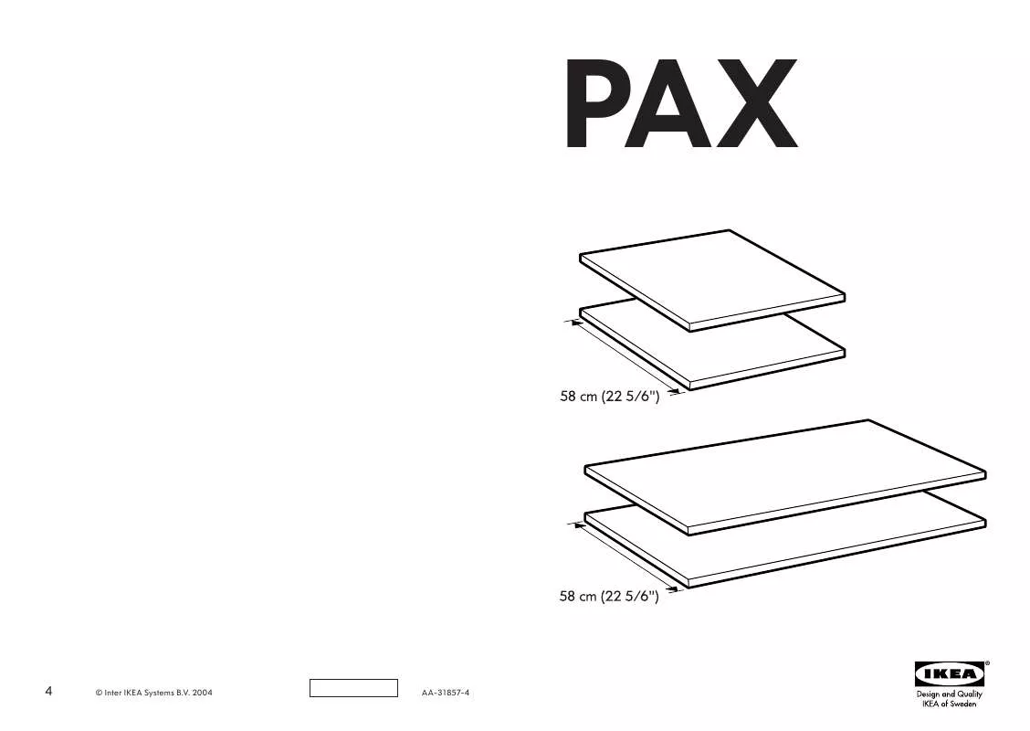 Mode d'emploi IKEA PAX PRATELEIRA