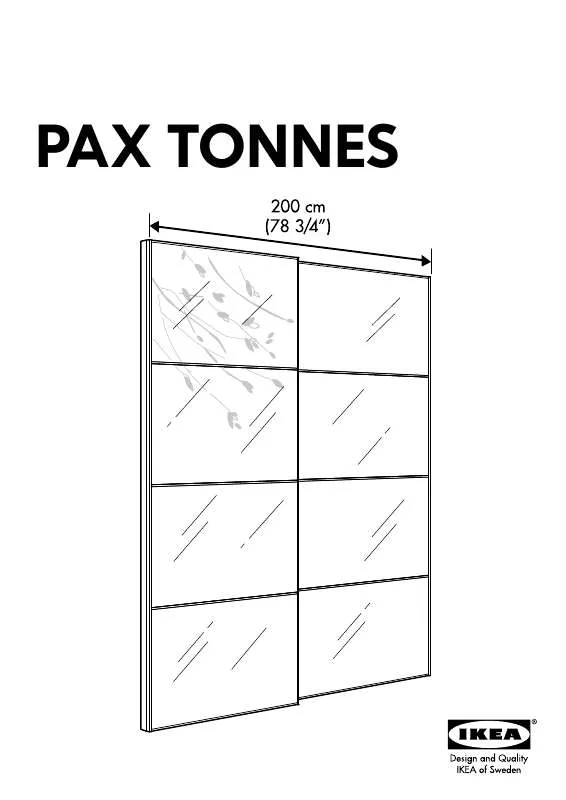 Mode d'emploi IKEA PAX TONNES PORTAS DESLIZANTES, 2 UDS 200