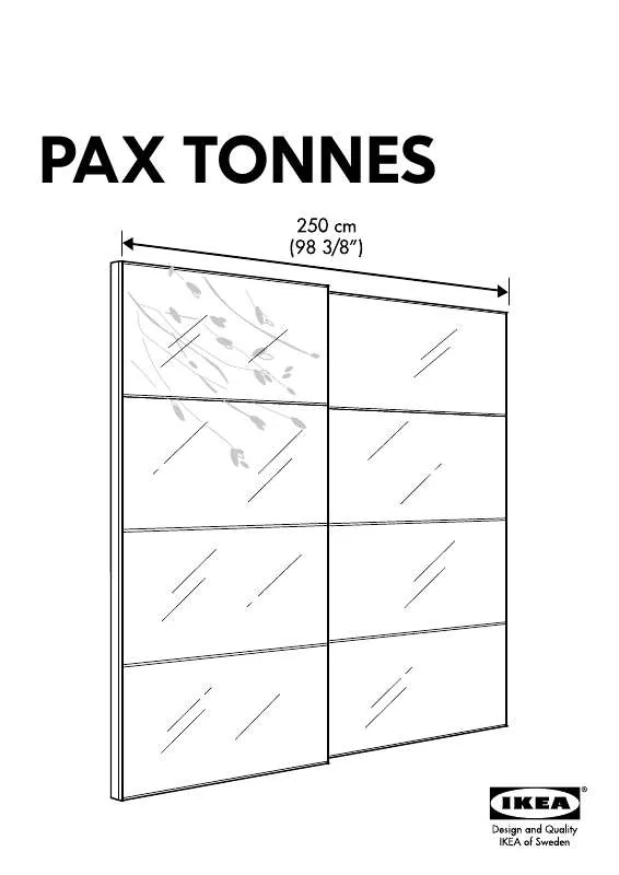 Mode d'emploi IKEA PAX TONNES PORTAS DESLIZANTES, 2 UDS 250