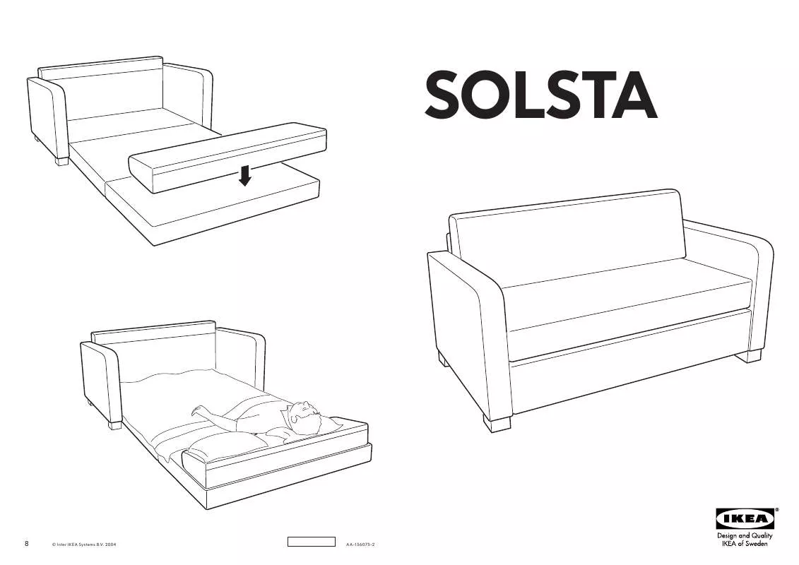 Mode d'emploi IKEA SOLSTA SOFÁ-CAMA 2 LUGARES