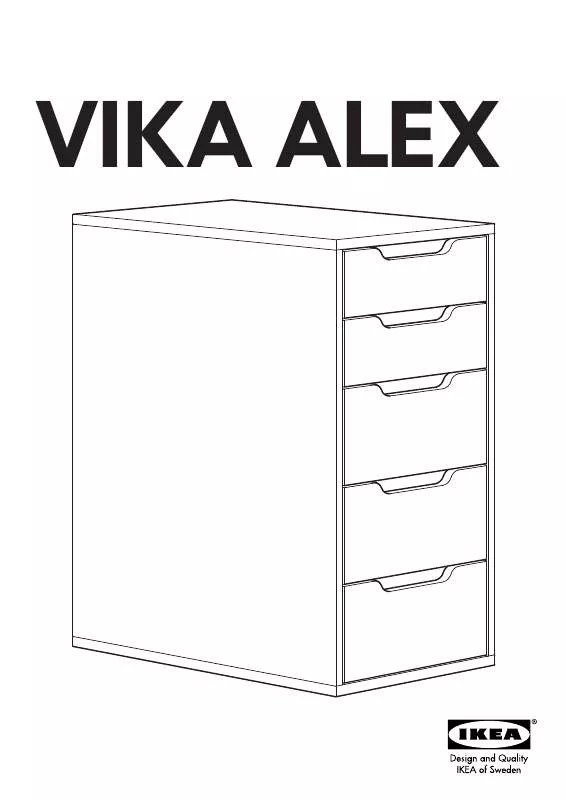 Mode d'emploi IKEA VIKA ALEX BLOCO DE GAVETAS