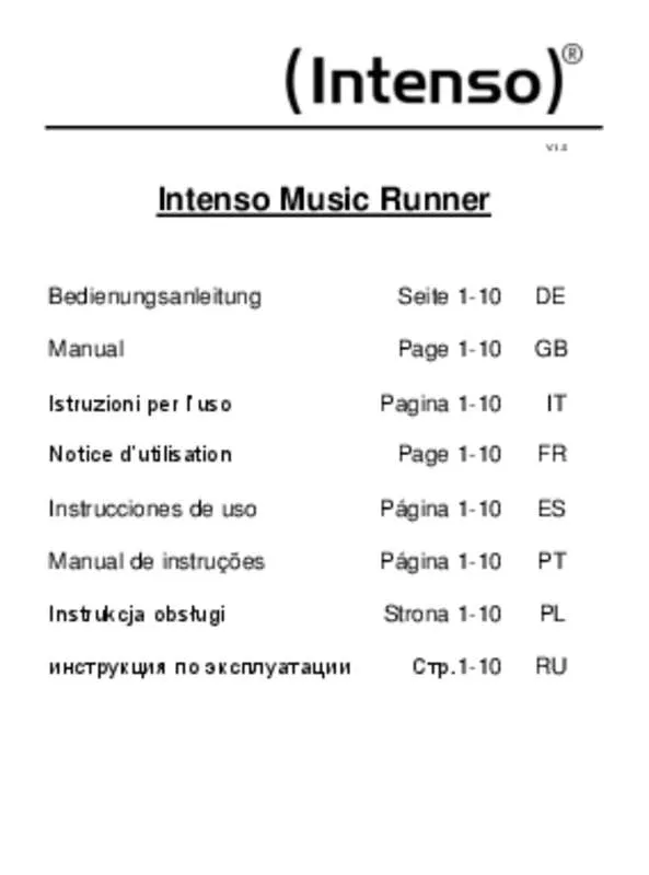 Mode d'emploi INTENSO MUSIC RUNNER