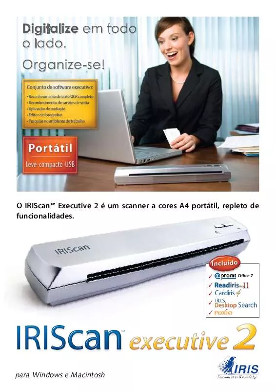 Mode d'emploi IRIS IRISCAN EXECUTIVE 2