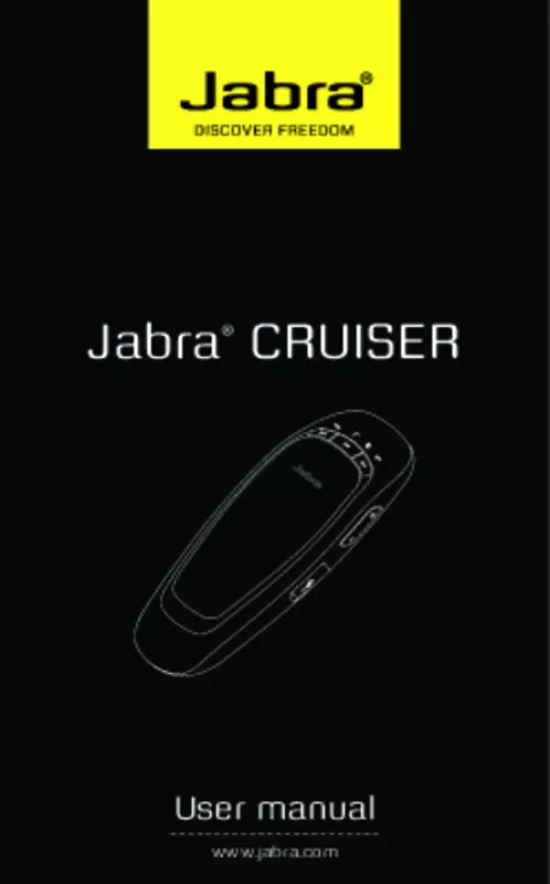 Mode d'emploi JABRA CRUISER