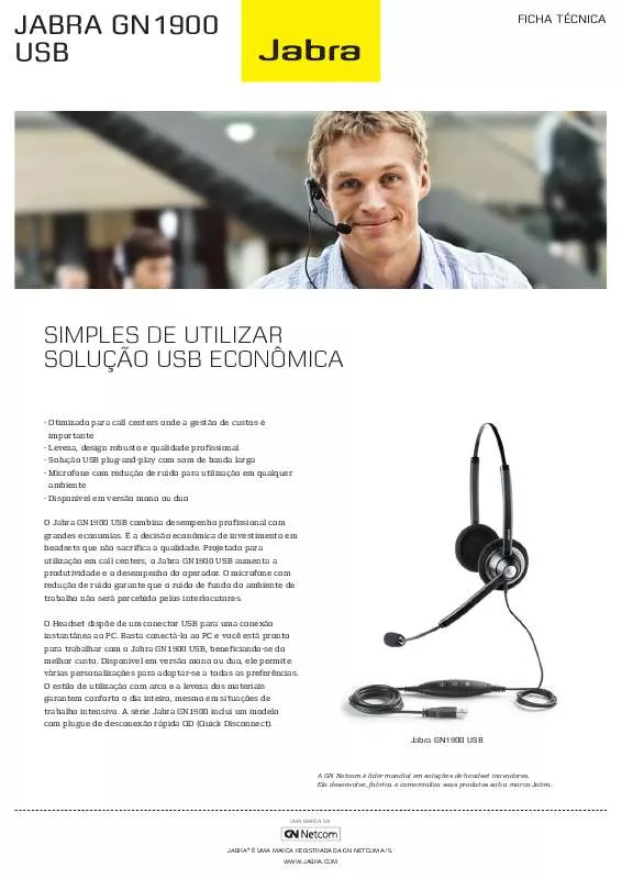 Mode d'emploi JABRA GN 1900 USB