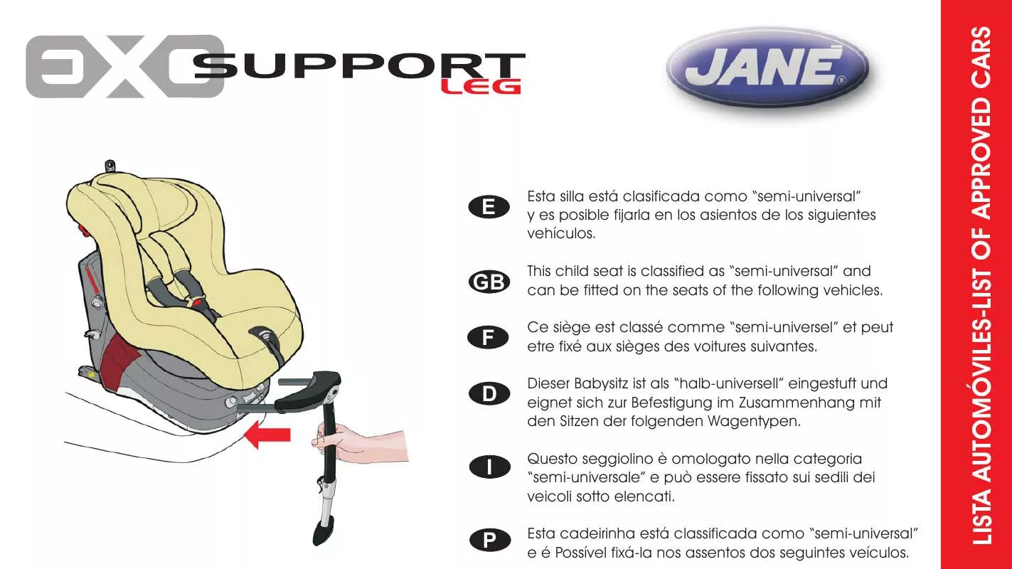 Mode d'emploi JANE EXO SUPPORT LEG