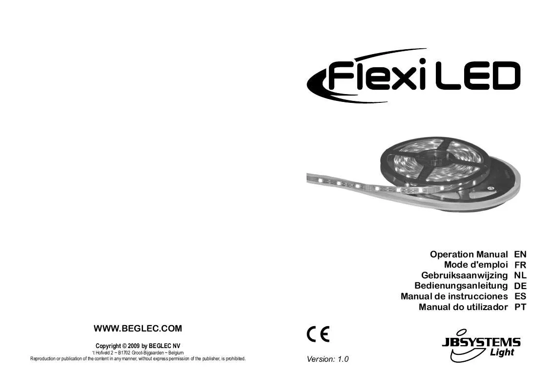 Mode d'emploi JBSYSTEMS LIGHT FLEXI LED