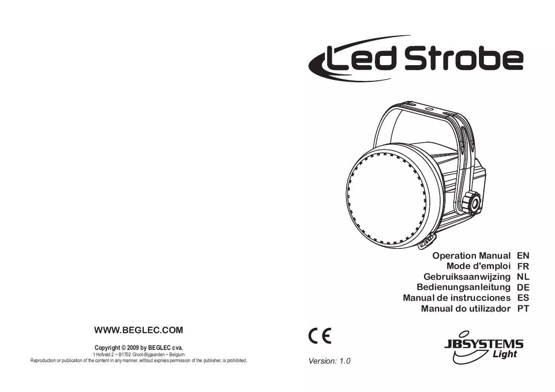 Mode d'emploi JBSYSTEMS LIGHT LED STROBE