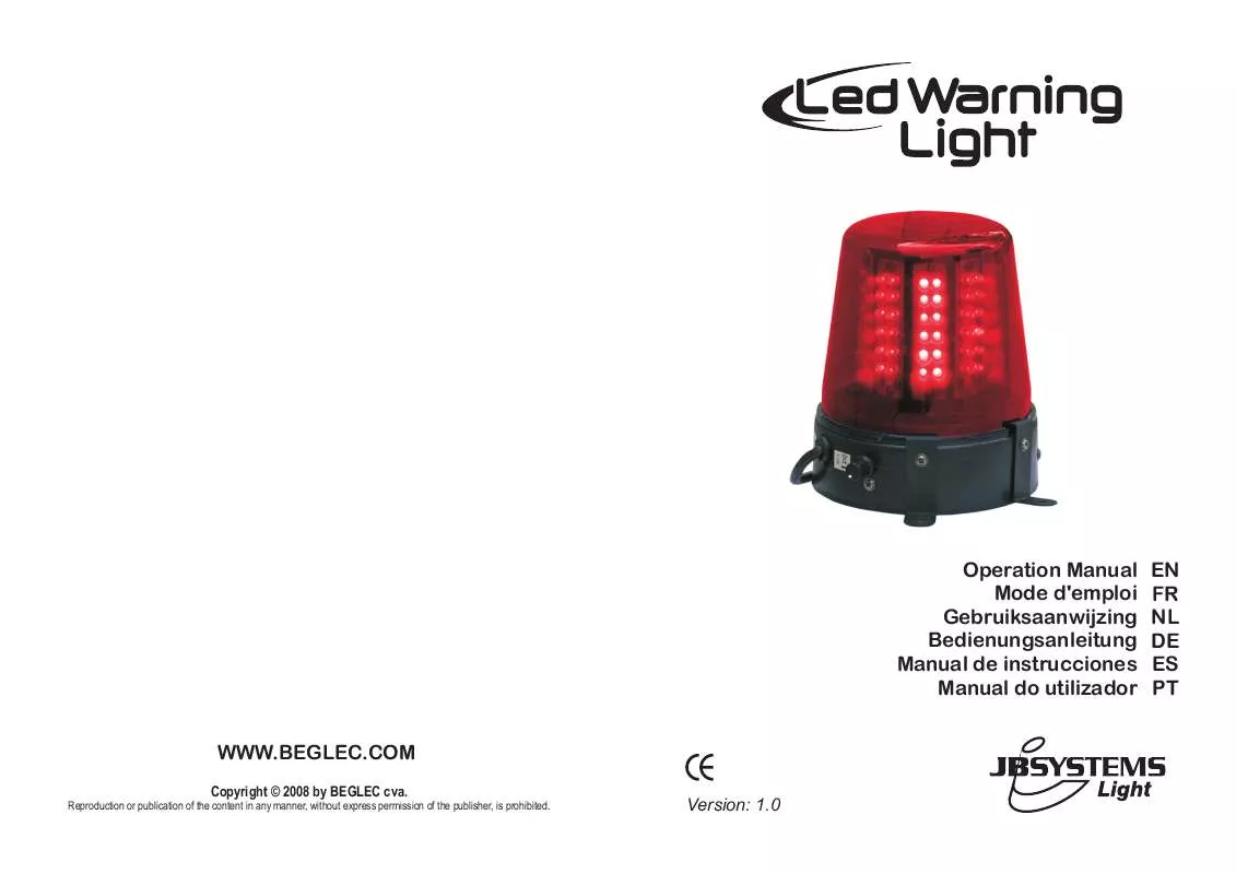 Mode d'emploi JBSYSTEMS LIGHT LED WARNING LIGHT