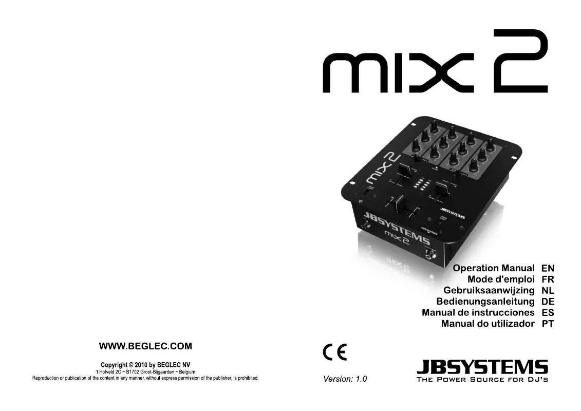 Mode d'emploi JBSYSTEMS LIGHT MIX 2