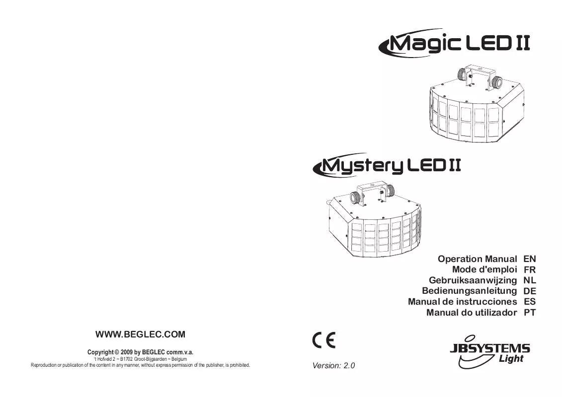 Mode d'emploi JBSYSTEMS LIGHT MYSTERY LED II