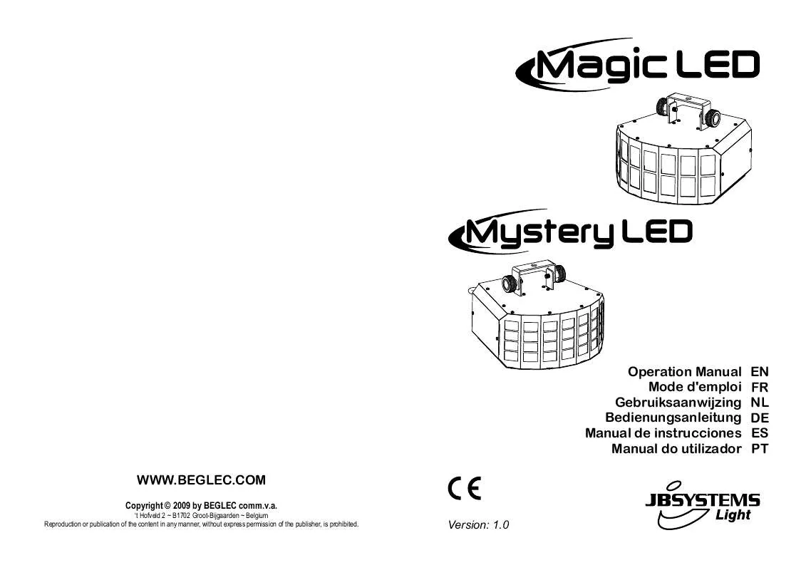 Mode d'emploi JBSYSTEMS LIGHT MYSTERY LED