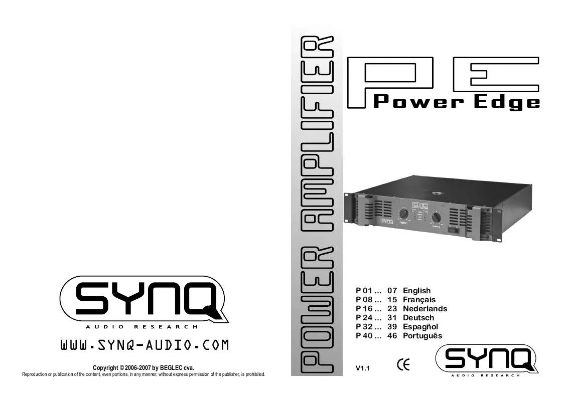 Mode d'emploi JBSYSTEMS LIGHT POWER EDGE AMPLIFIER