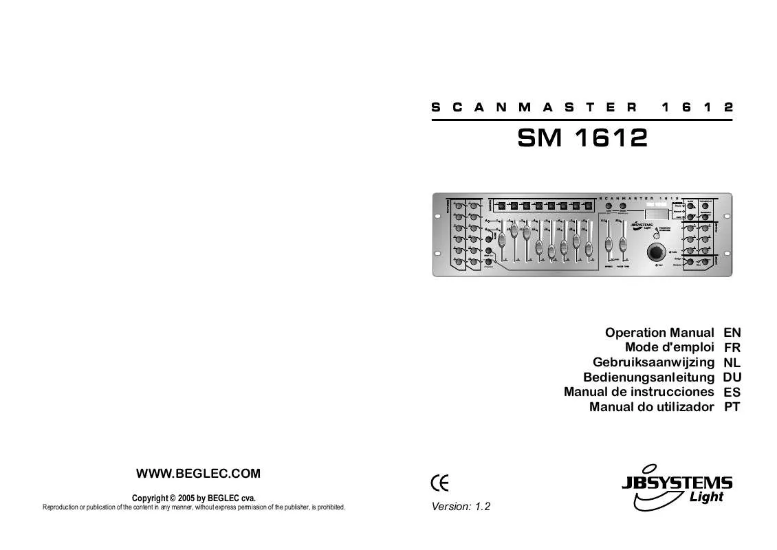 Mode d'emploi JBSYSTEMS LIGHT SM 1612