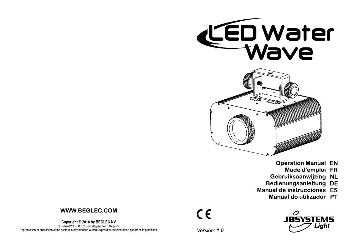 Mode d'emploi JBSYSTEMS LED WATER WAVE