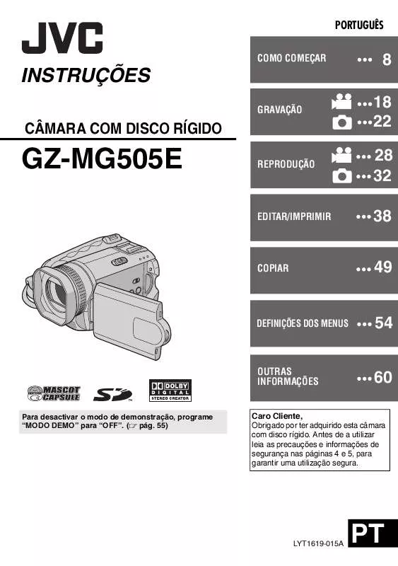 Mode d'emploi JVC GZ-MG505E