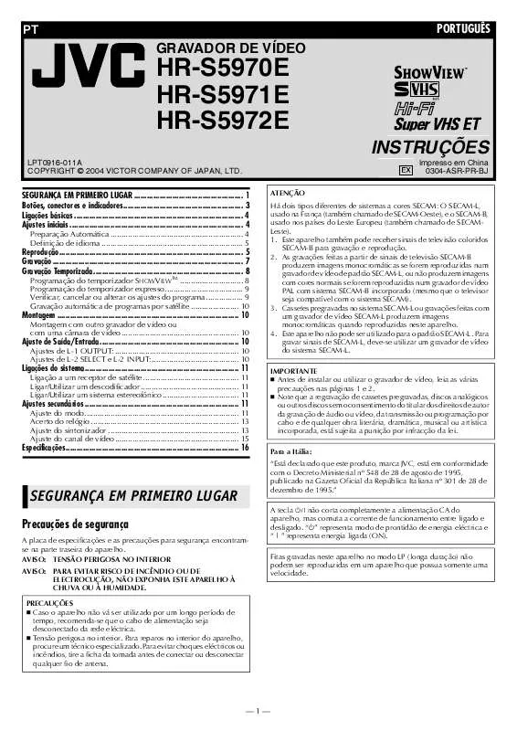 Mode d'emploi JVC HR-S5970E