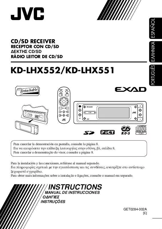 Mode d'emploi JVC KD-LHX552E