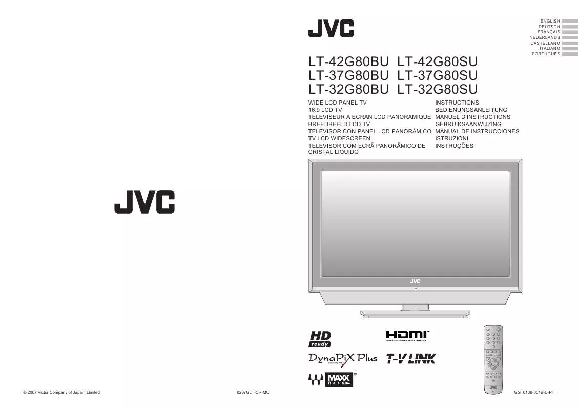 Mode d'emploi JVC LT-37G80SU