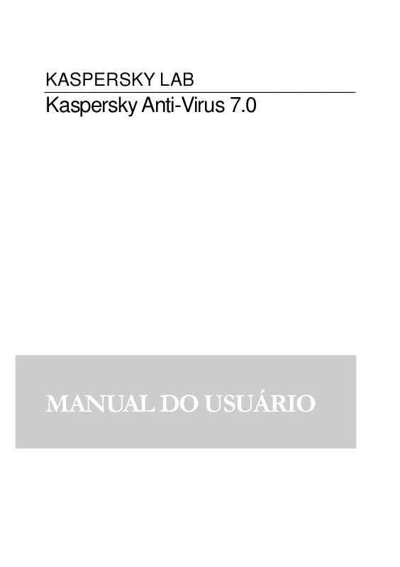 Mode d'emploi KASPERSKY LAB ANTI-VIRUS 7.0