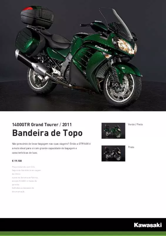 Mode d'emploi KAWASAKI 1400 GTR GRAND TOURER