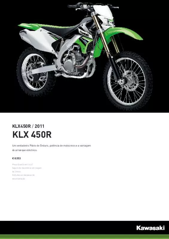 Mode d'emploi KAWASAKI KLX 450R