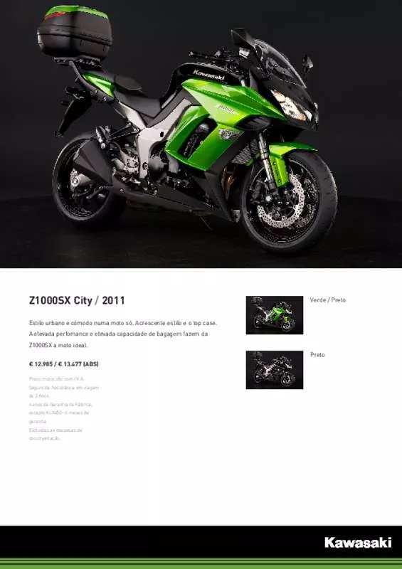 Mode d'emploi KAWASAKI Z1000SX CITY