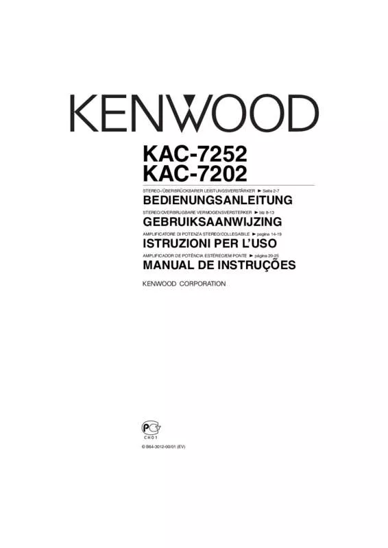 Mode d'emploi KENWOOD KAC-7202