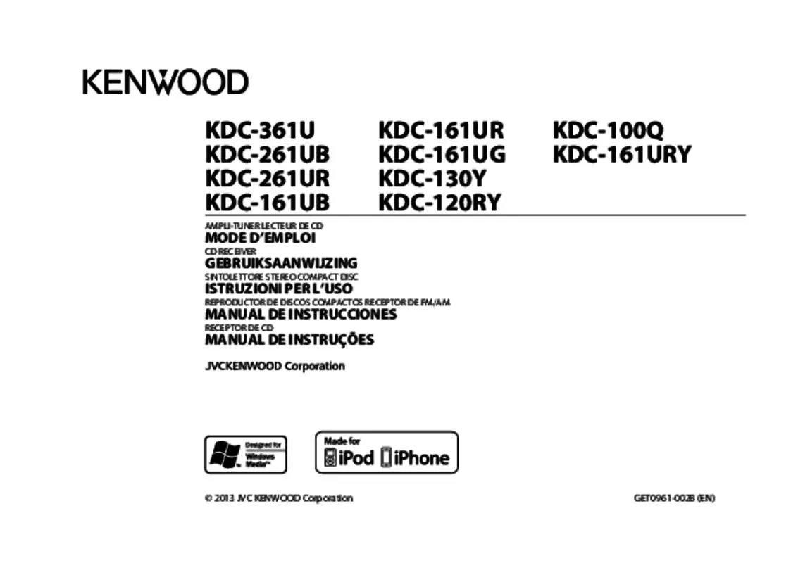 Mode d'emploi KENWOOD KDC-120RY