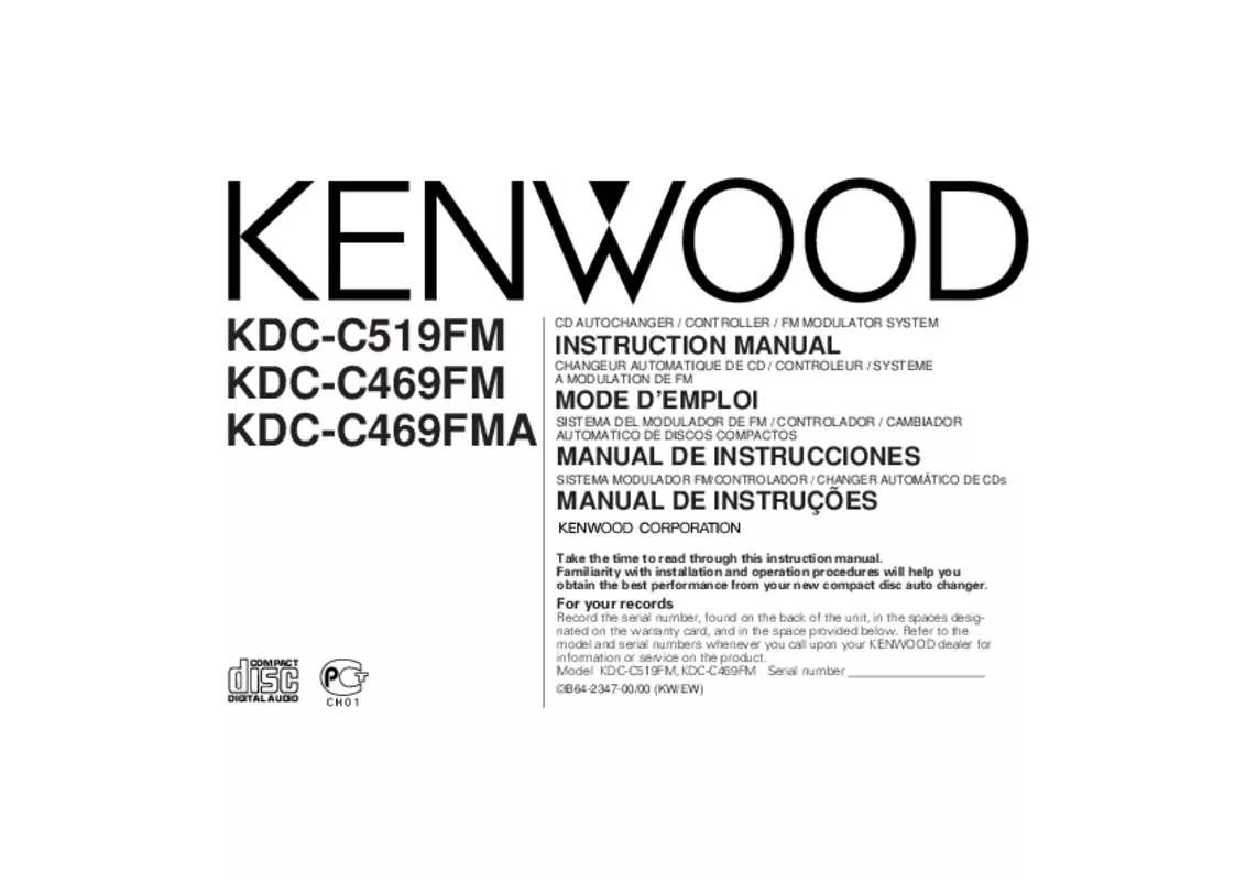 Mode d'emploi KENWOOD KDC-C469FM