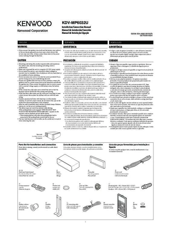 Mode d'emploi KENWOOD KDV-MP6032U