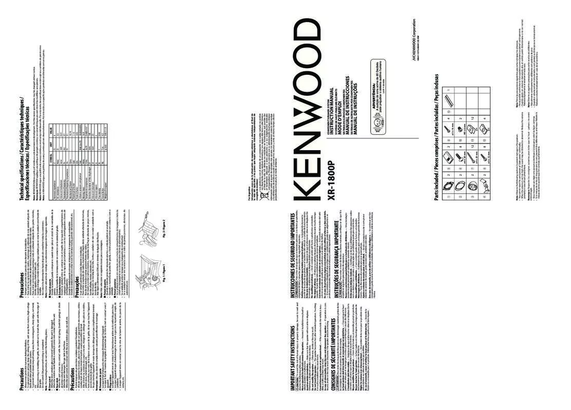 Mode d'emploi KENWOOD XR-1800P