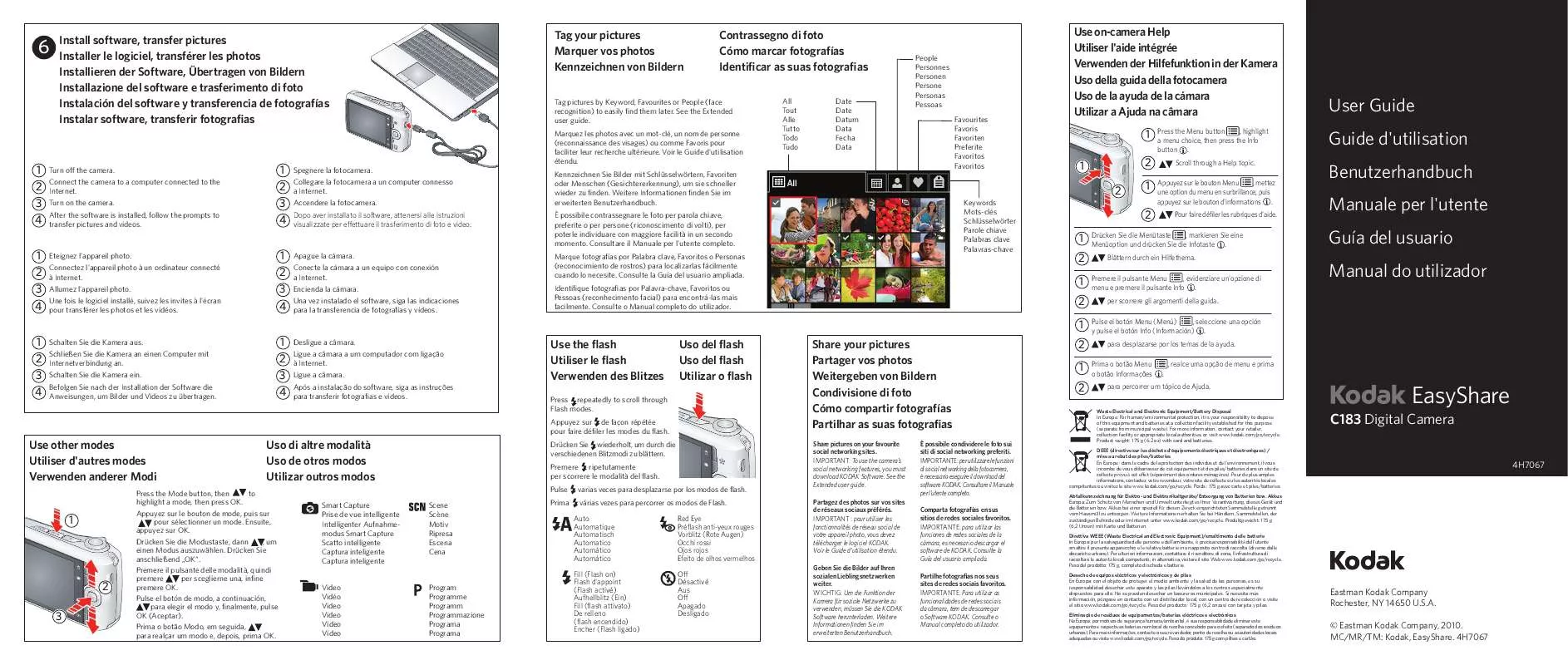 Mode d'emploi KODAK EASYSHARE C183