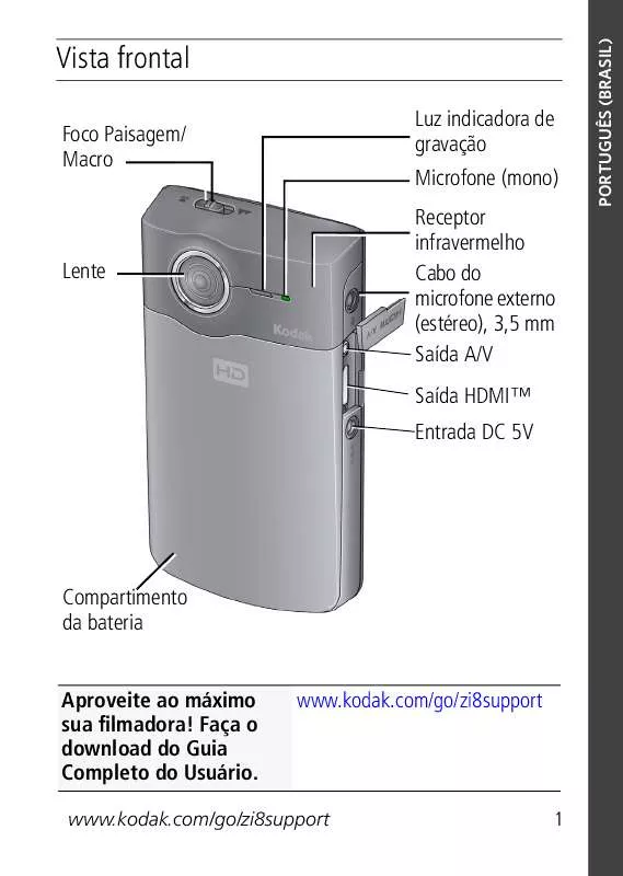 Mode d'emploi KODAK ZI8