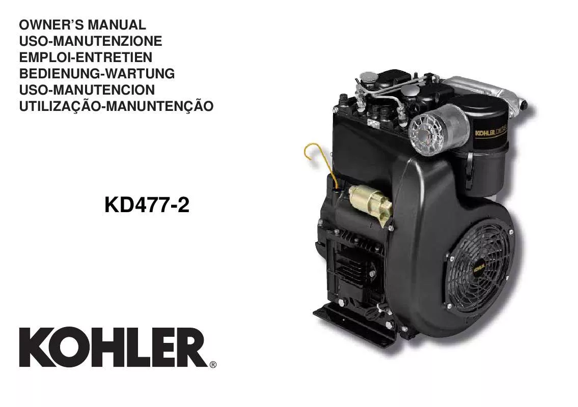 Mode d'emploi KOHLER KD477-2