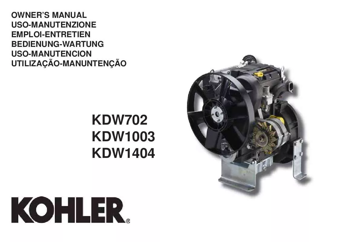 Mode d'emploi KOHLER KDW1404