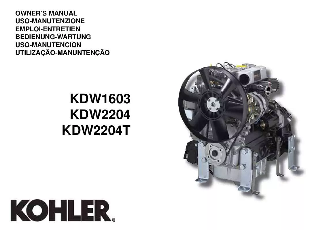 Mode d'emploi KOHLER KDW1603