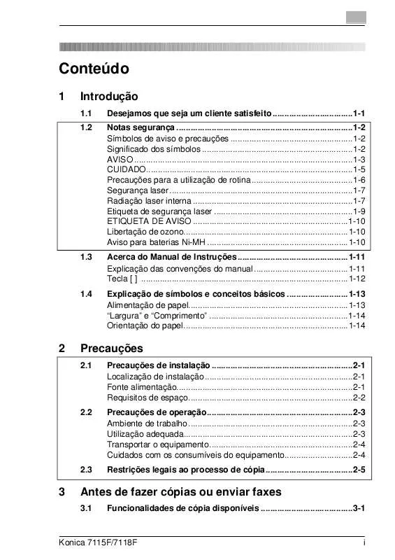 Mode d'emploi KONICA MINOLTA 7115F