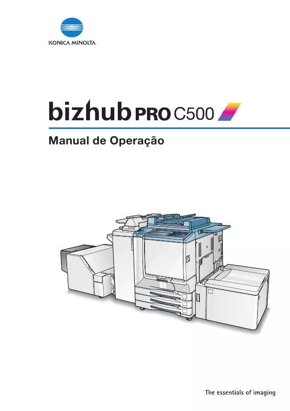 Mode d'emploi KONICA MINOLTA BIZHUB PRO C500