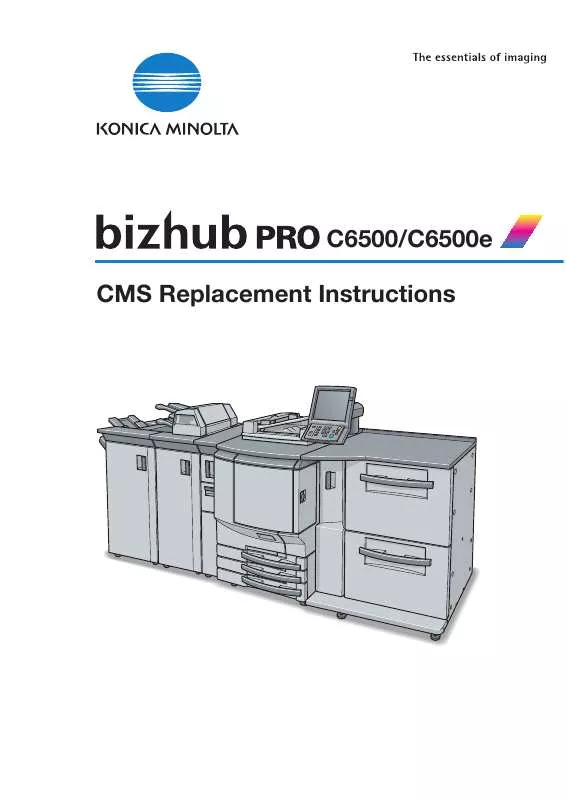 Mode d'emploi KONICA MINOLTA BIZHUB PRO C6500