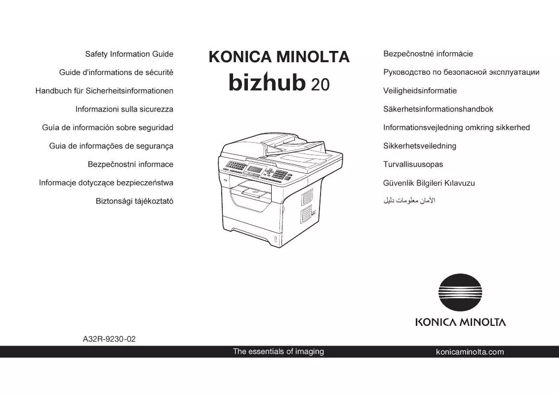 Mode d'emploi KONICA MINOLTA BIZHUB 20