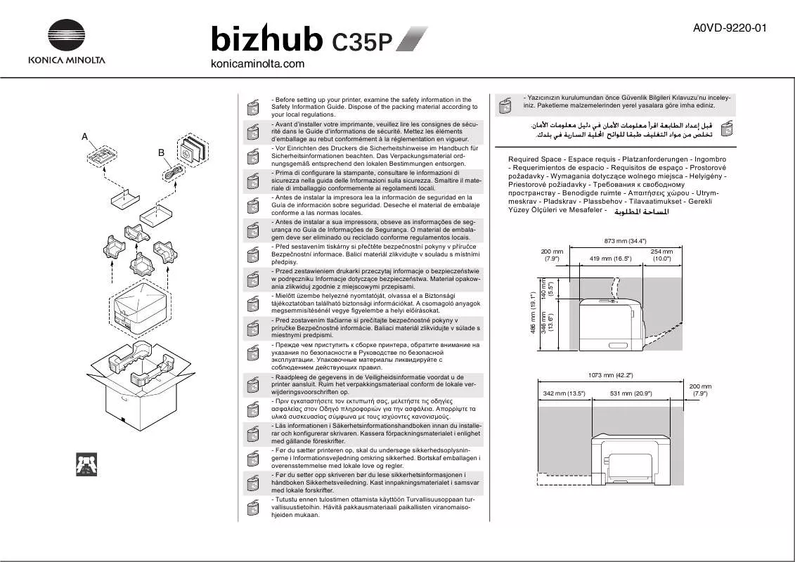 Mode d'emploi KONICA MINOLTA BIZHUB C35P