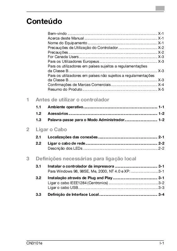 Mode d'emploi KONICA MINOLTA CN3101E