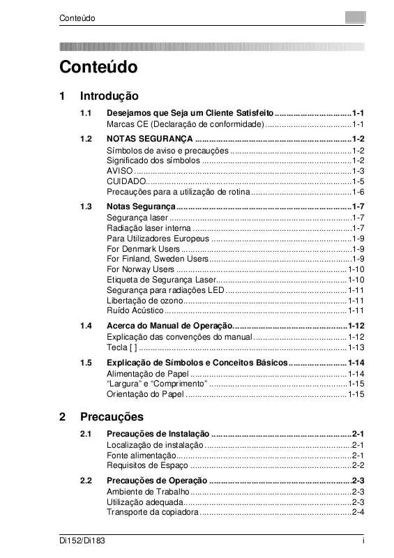 Mode d'emploi KONICA MINOLTA DI152