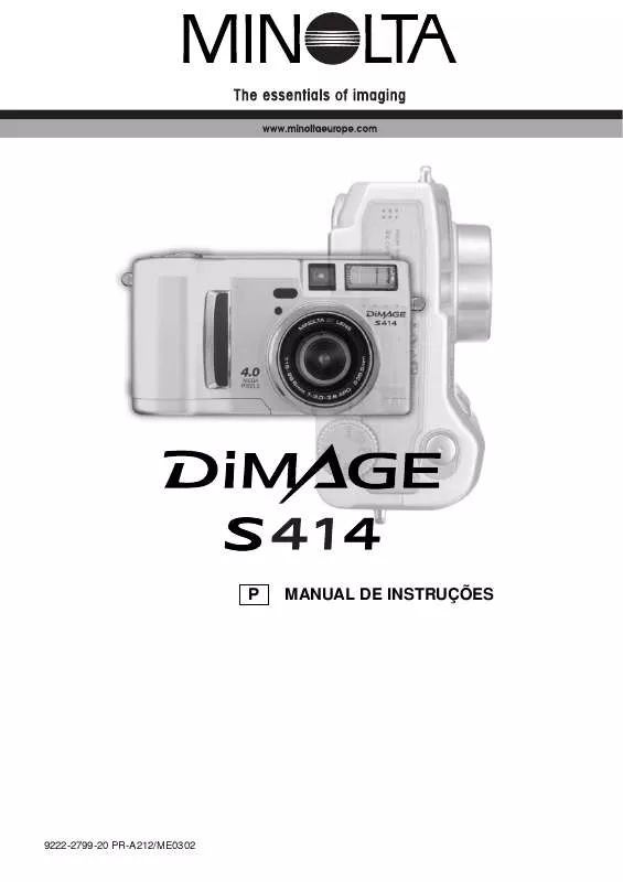 Mode d'emploi KONICA MINOLTA DIMAGE S414