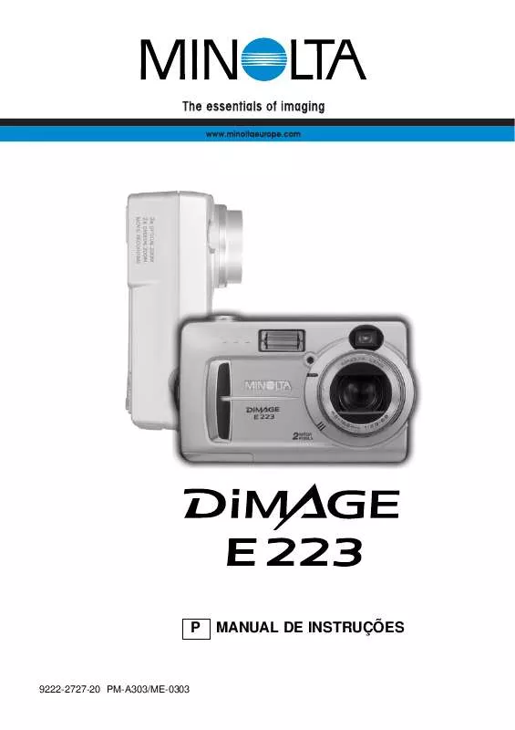 Mode d'emploi KONICA MINOLTA DIMAGE E223