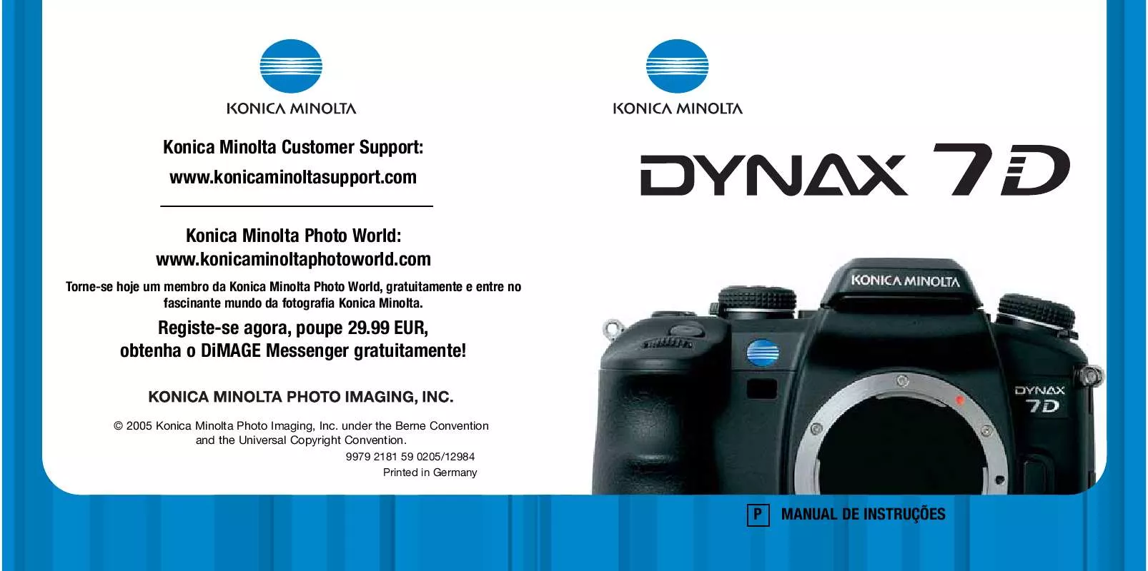 Mode d'emploi KONICA MINOLTA MAXXUM7D