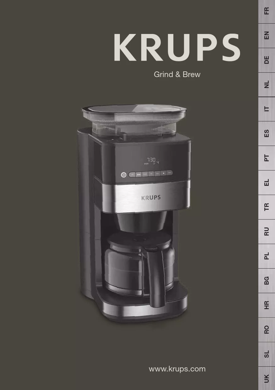 Mode d'emploi KRUPS GRIND AROMA KM832810