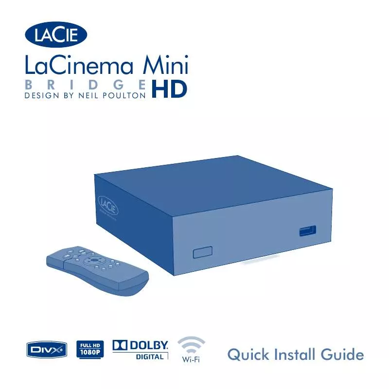 Mode d'emploi LACIE LACINEMA MINI BRIDGE HD