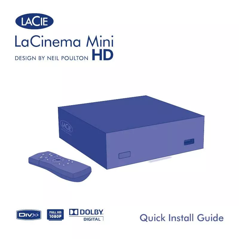 Mode d'emploi LACIE LACINEMA MINI HD